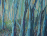 "Blauer Wald", Acrykmischtechnik, 50 x 40 cm