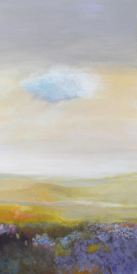 "Blaue Wolke", Acrylmischtechnik, 50 x 100 cm