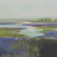 "Wilder Lavendel", Acrylmischtechnik, 80 x 80 cm